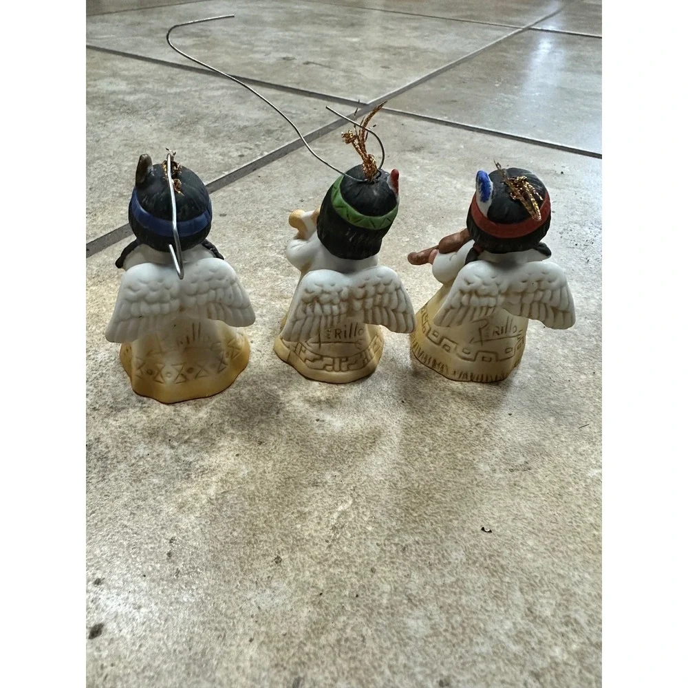 Vague Shadow Sagebrush Bells Native American Angel Ornaments Set Perillo